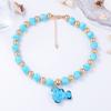 Personalized Bohemian Summer Fresh Ocean Wind Colored Handmade Beaded Glass Ocean Fish Pendant Necklace