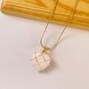 Lovely Necklace for Women Girls Jewelry with Wire Wrapped Heart Pendant Necklace