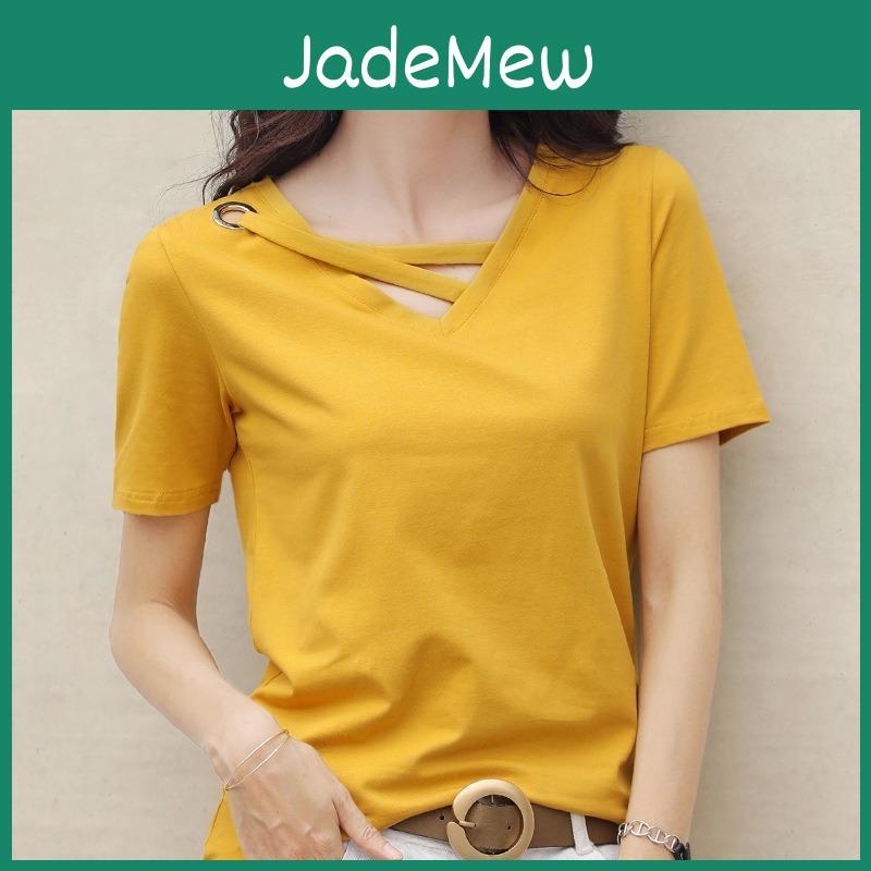 Womens Loose Summer Thin Tshirt Loose Vneck Shortsleeved Tshirt Womens Tops