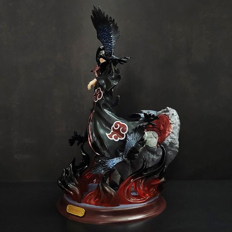28 cm Naruto two-headed crow hall itachi hand-made anime model Uchiha itachi statue toy home desktop decoration ornaments