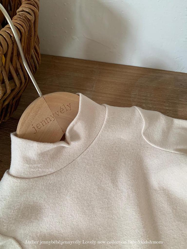 JennyBebe Korean-Style Lamb Wool Winter Dress for Baby Girls with Bow