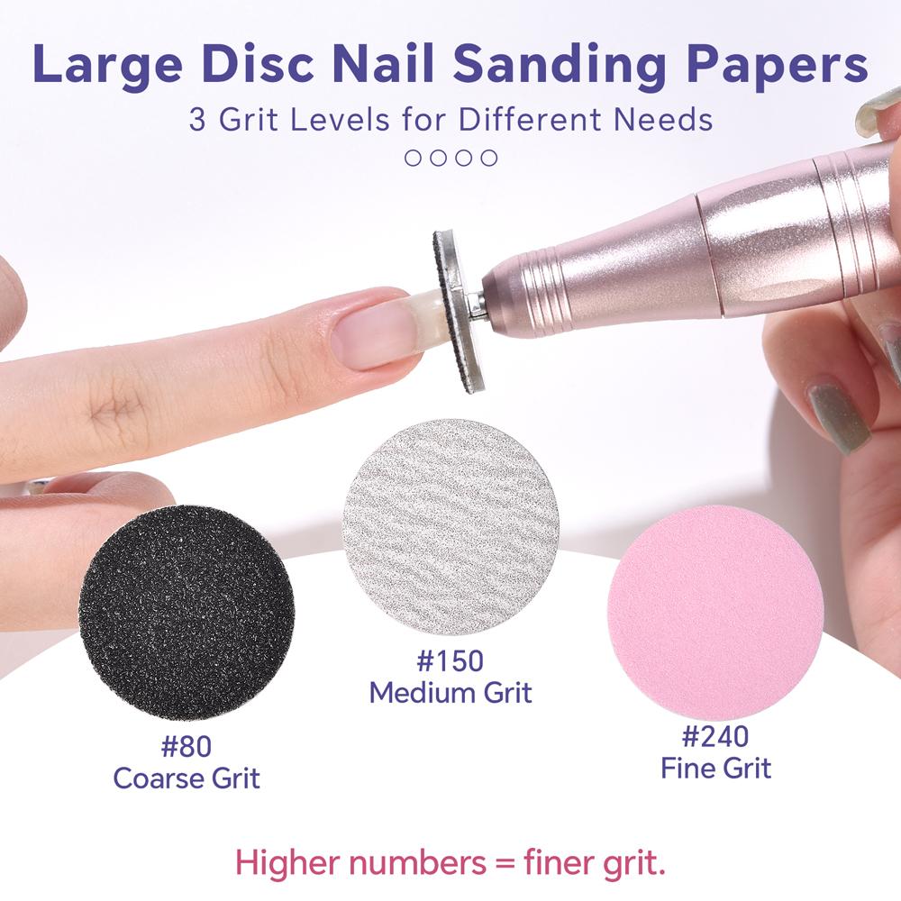 50/60 Stück Pediküre-Scheibe mit austauschbarem Schleifpapier Fuß Nagelhaut Schwielen Entfernung Nagel Schleifscheiben Bits Maniküre Feilenwerkzeug