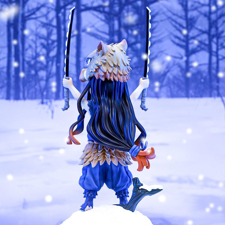 19.5CM Demon Slayer Kamado Nezuko COS Inosuke Kimetsu No Yaiba Pig Head Collection Action Figures PVC Model Toys Doll Gifts