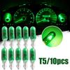 10pcs Green T5 12V W2W Car Halogen Lamp Instrument Lights Dashboard Bulbs Auto Interior Light Lamp Accessories Car Styling Dome Lights 6