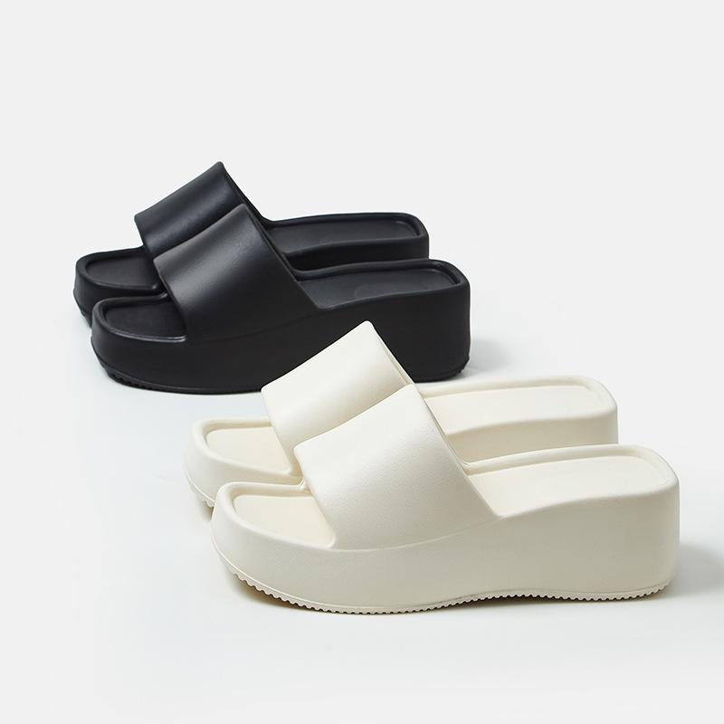 

Women Fashion Slippers 6cm Wedge Heel Outdoor Indoor Slides Eva Soft Flip Flops Thick Sole Anti-Slip Sandals for Girls
