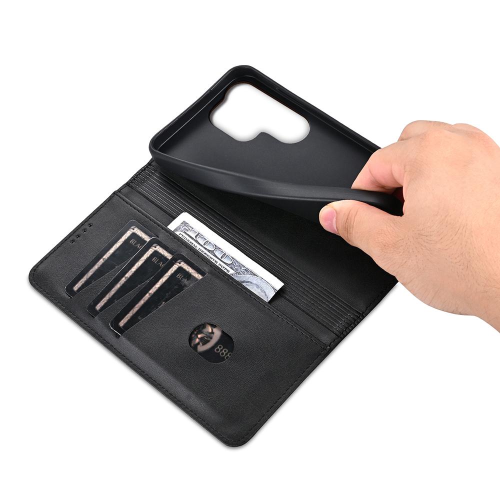 For Samsung Galaxy S25 Ultra Case Cowhide Texture PU Leather Wallet Phone Cover
