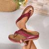 Women's Shoes Summer New Sandals Large Size Hollow Versatile Thick-soled Toe Cool Slippers Women