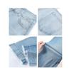 Women's Light Narrow-Wide Leg Jeans with Lace Trim - Autumn 2025 Petite Splicing Design