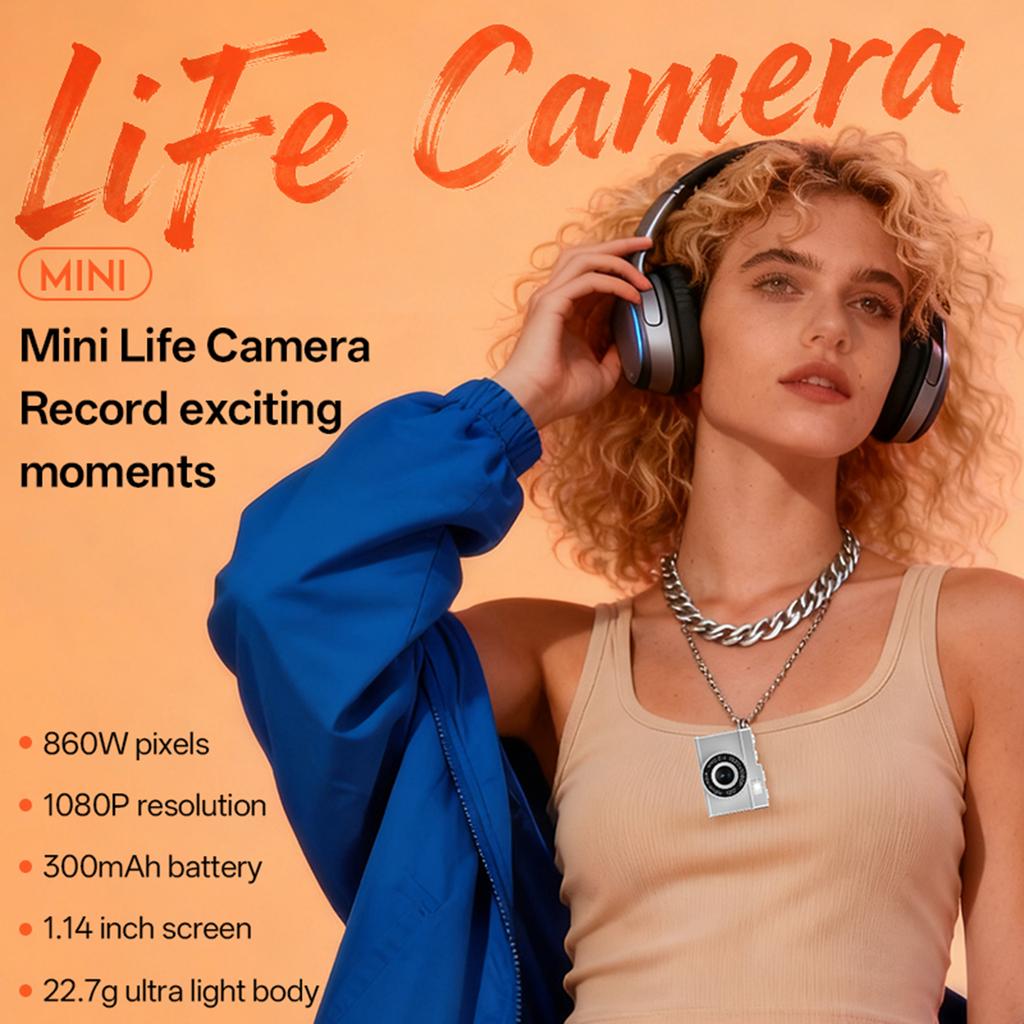 Retro 1080P HD Camera with Flash & LCD Screen Portable Digital Camera 8.6MP Vintage Photo Camcorder for Christmas Birthday Gift