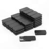 Paquete de 60 Latas Metálicas Rectangulares Mini Negras con Tapas Deslizantes, Cajas Metálicas Pequeñas Vacías con Tapa Deslizante