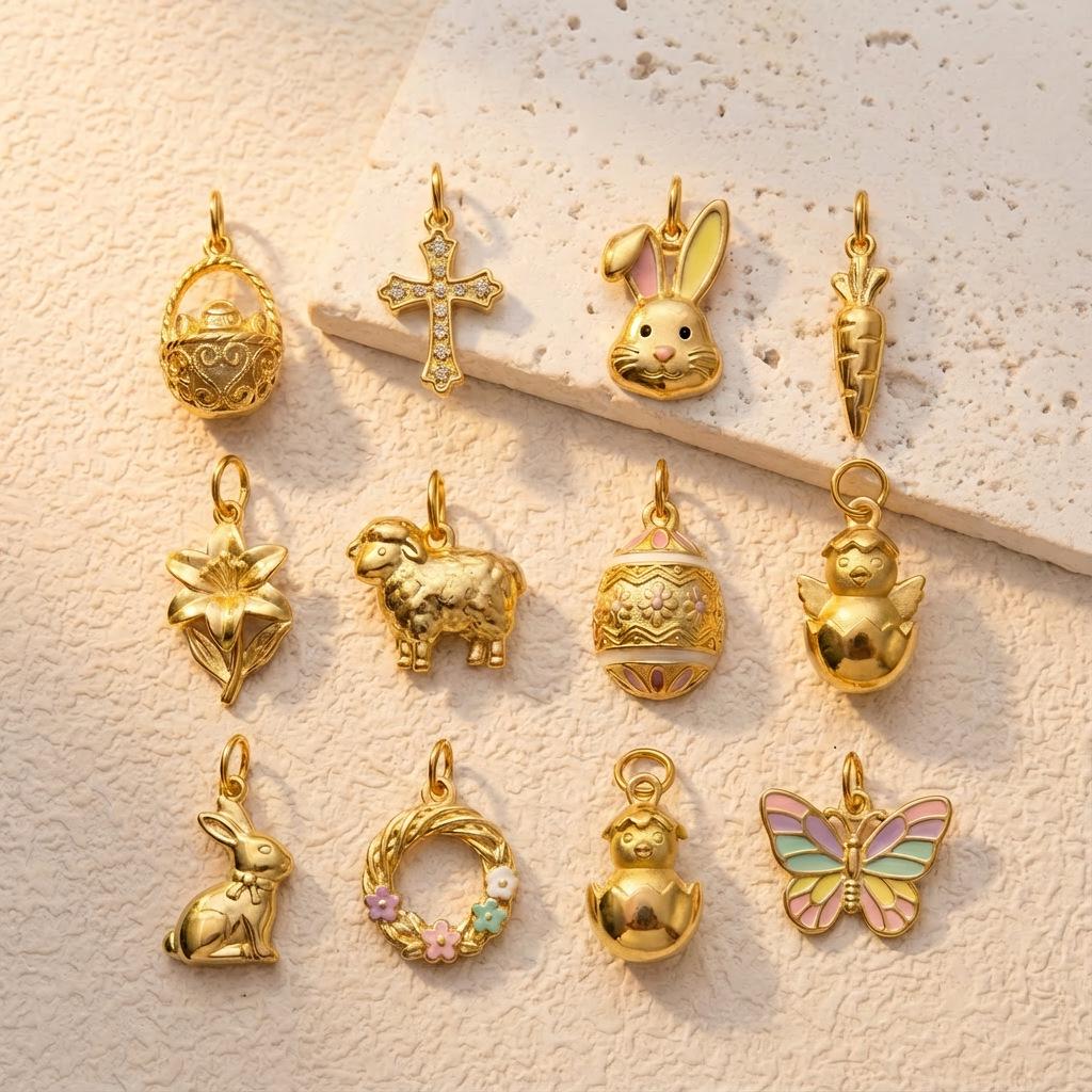 European & American 18K Gold Animal Series Stainless Steel Pendant with Color Retention