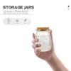 FOMIYES Mini Yogurt Jars, Glass Jars with Cork Lids, 6 Pieces, 200ml Empty Pudding Bottles, Honey Pot, Wedding Mason Jars