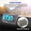 Motorcycle Solar Clock Thermometer Waterproof Digital Display Anti-Vibration Mount