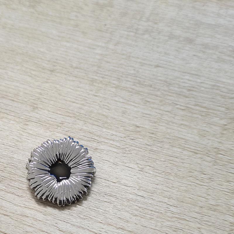 Yisen ESSTUDIO ретро металлическая пряжка черное шерстяное пальто в горошек 2# Silver Buckle 18mm