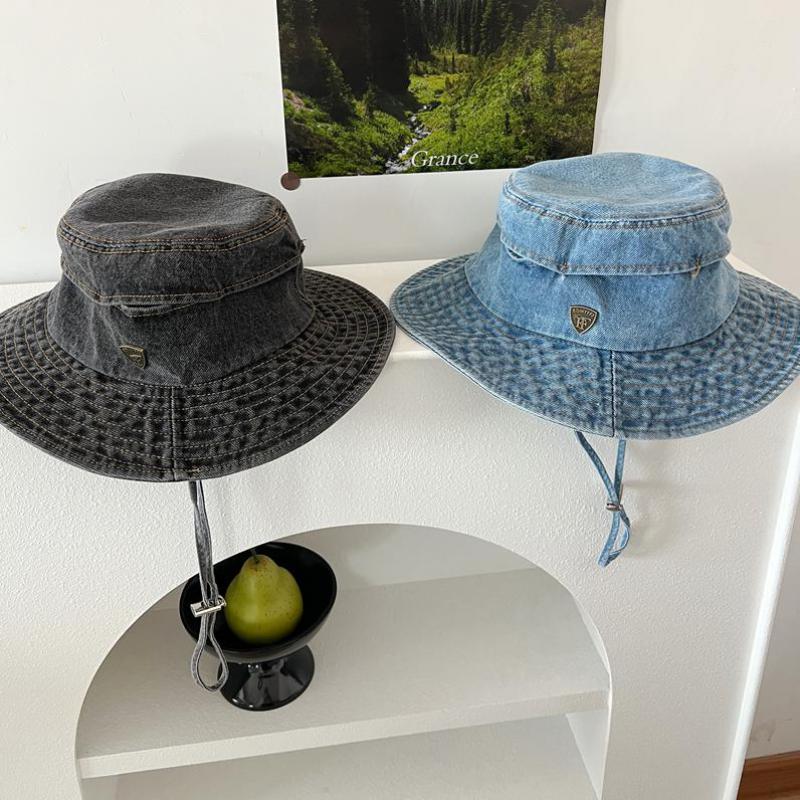 Vintage Washed Denim Cowboy Hat - Breathable Bucket Cap for Women & Men | Retro Sun Hat for Spring/Summer Outdoor Fashion New