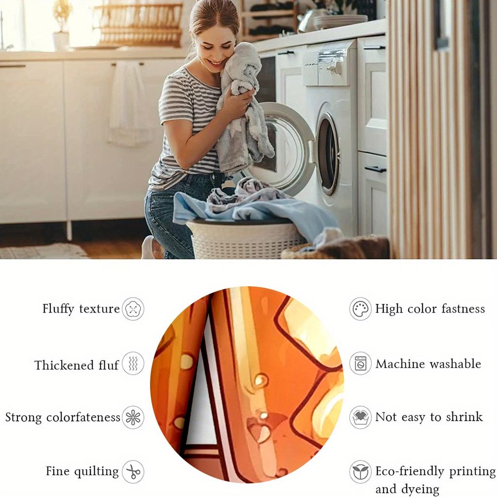 1pc Cozy Flannel Blanket with Refreshing Beverage Print – Soft, Warm, and Versatile for Home, Office, Camping, or Beach – Perfec