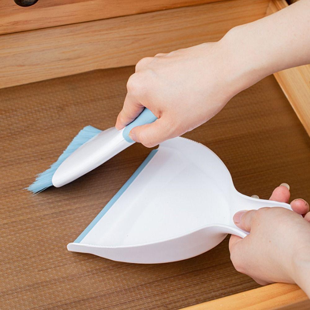 Portable Mini Dustpan and Brush Set Space-Saving Handheld Sweeping Brush  Keyboard Cleaning
