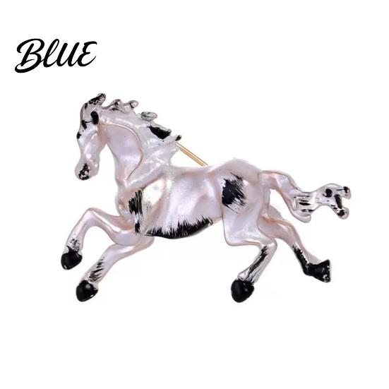 Lightweight Horse Pin Oil Dripping Running Brooch Sweater Cardigan Coat