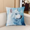 1pc Pillowcase, Painted Snow Queen White Siberian Husky Portrait, Soft Smooth Touch Polyester Short Plush Fabric, Single-Sided Printed Pattern, 45Cm X