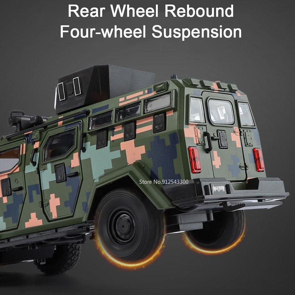 1:24 Scale Sabertooth BYD U8 Car Model Toy Alloy Diecast Sound Light Shock Absorption Off-road Vehicles Models Kids Gifts