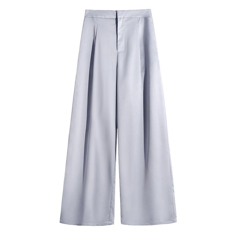 

OL Tongyao Same Style Matt Gray Blue Long Sleeve Shirt (Gray blue) Loose pants (single piece OH) S