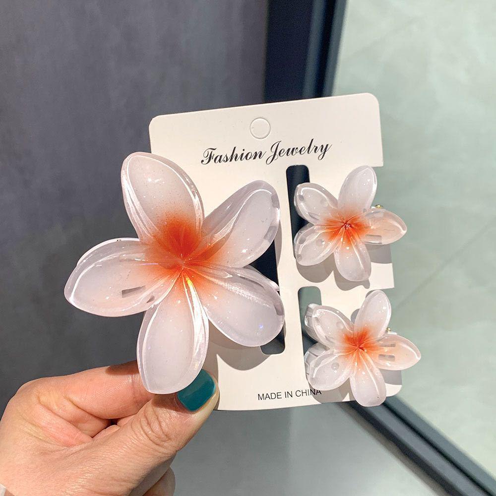 Plumeria Claw Clip: European & American Stylish Hair Accessory for Updos