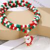 Christmas Tree Rice Beaded Chain Santa Cartoon Pendant Bracelet  Women