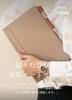 [LIB] A5 Notebook Cover, Water-Repellent Original Leather, Genuine Cowhide Leather, Pen Holder, 2 Pockets, Bookmark String (Black Hole)