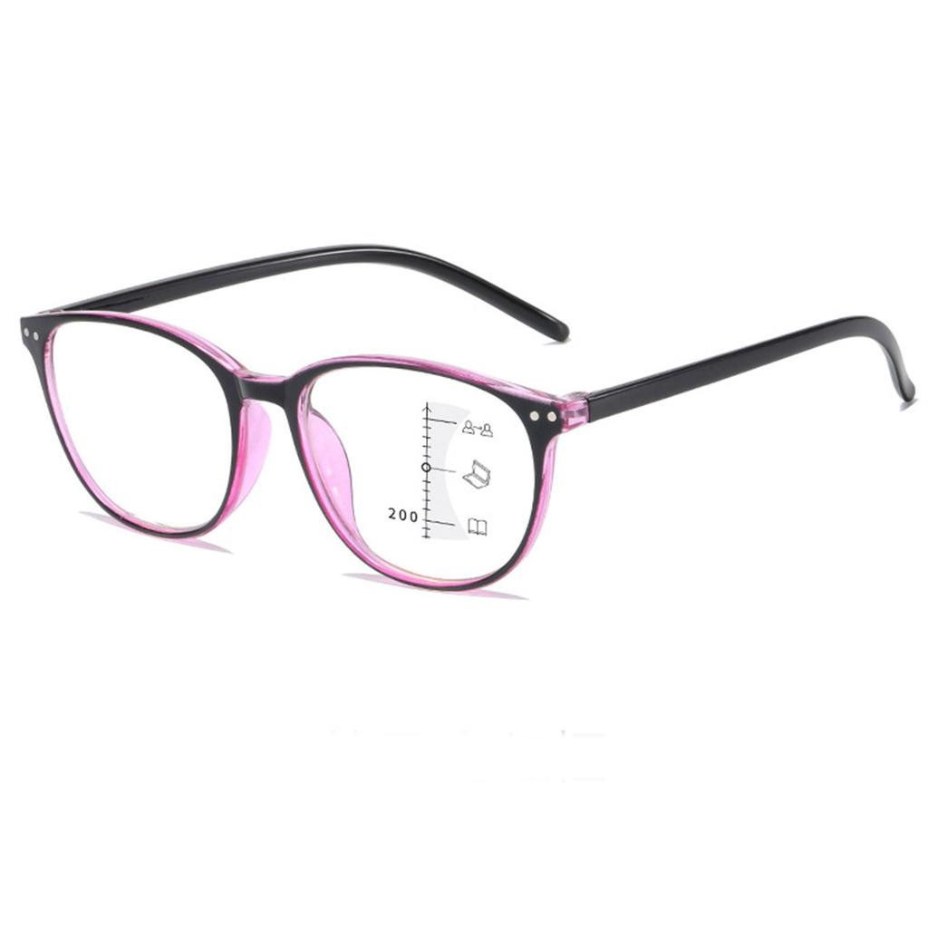 Retro Multi-Focus Blue Light Blocking Reading Glasses Lightweight Comfortable Eyewear for Daily Use