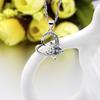 925 Sterling Silver Fashion Light Luxury Heart Shaped Love Zircon Necklace Birthday Party Anniversary Gift