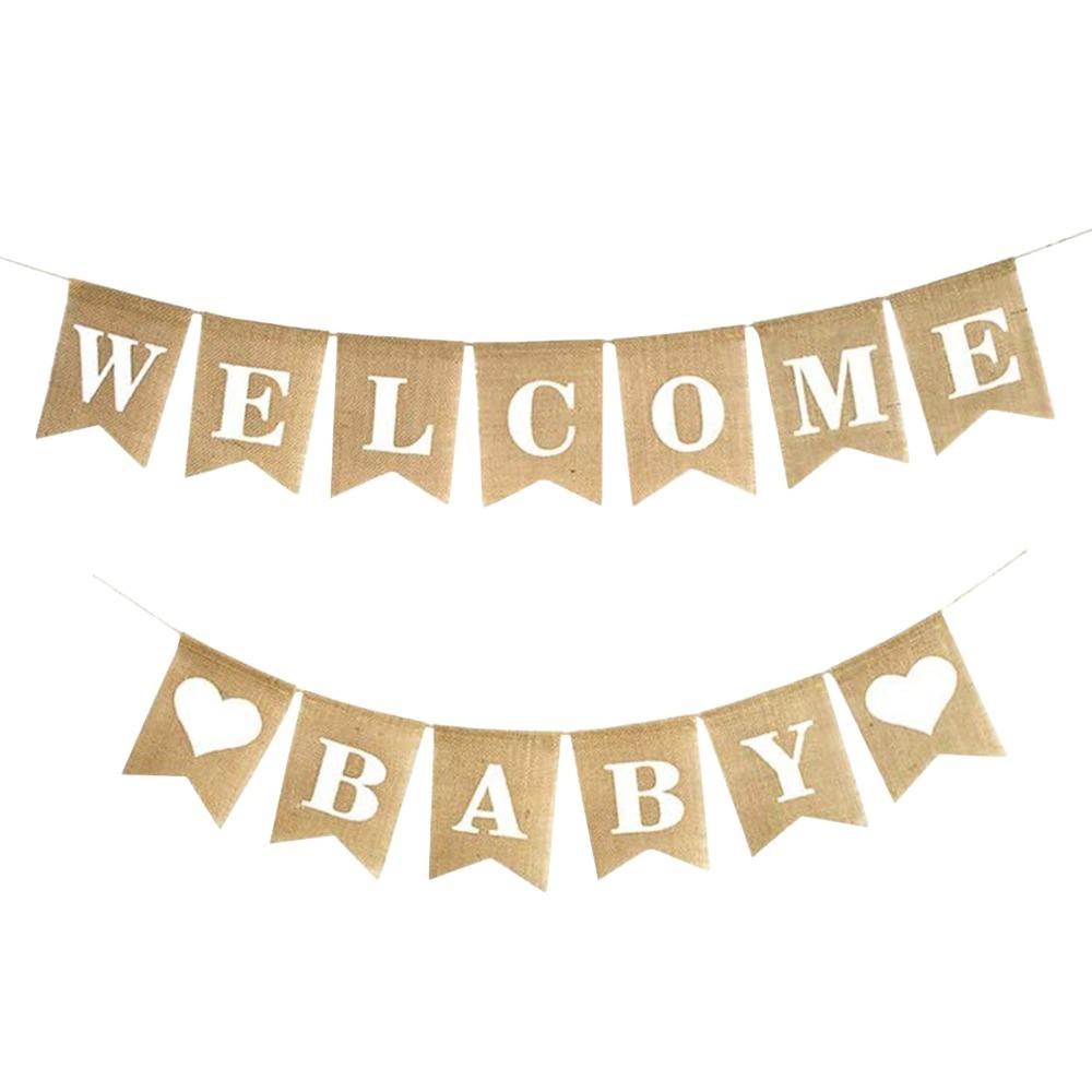 

Предварительно нанизанные украшения для детского праздника баннер «Добро пожаловать, малыш», элегантное украшение для детского праздника, очаровательный знак для детского праздника, нейтральная вечеринка для определения пола