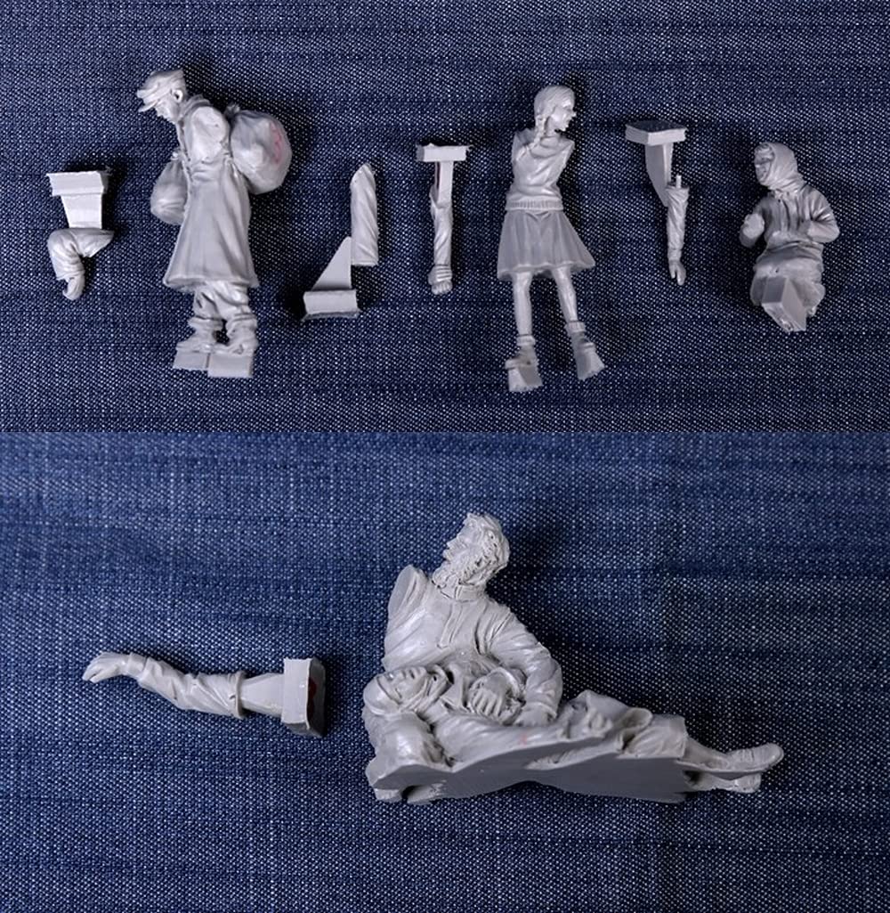 

Yen Model Европейский фронт Беженец смоляной набор YAN35012 1/35