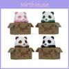 Cute Panda Little In The Cardboard Box Resin Ornaments For Home Office And Gift