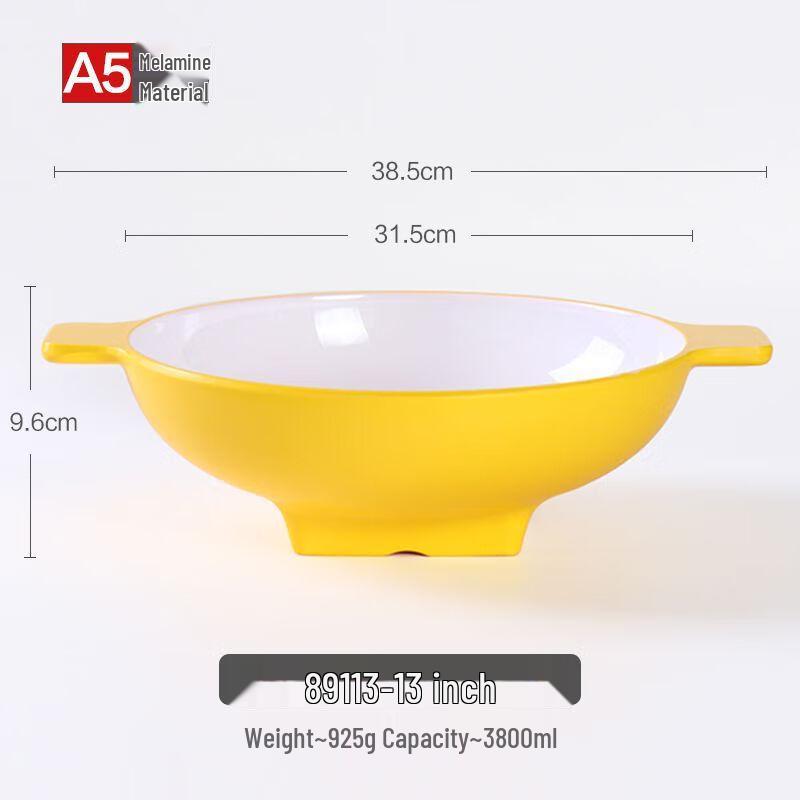 Jijun Japanese Two-Tone Melamine Noodle Bowl with Handles