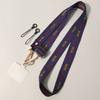 Mobile phone lanyard Long crossbody with shoulder back Ethnic style pearl pendant Retro pattern Adjustable neck wide cloth belt