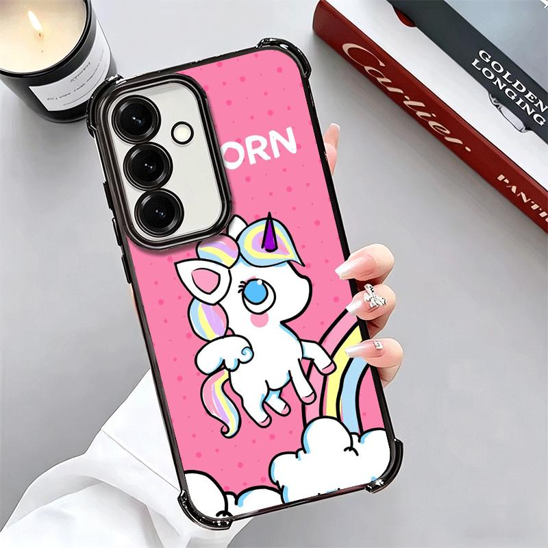 Pink Unicorn Rainbow Soft Phone Case For Samsung A17 A27 A07 A37 A57 A16 A56 A15 A55 A14 A54 A13 A53 A26 A36 A25 A35 A24 A34 A23