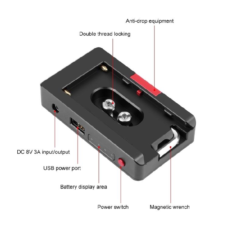 For / / Panasonic PULUZ DSLR Camera Clamp Battery Adapter Plate