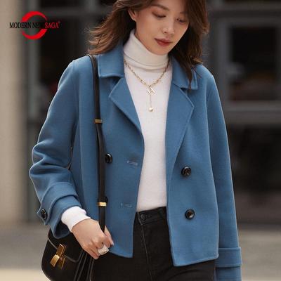 Women Jacket 100% Wool Autumn Woolen Coat Winter Warm Wool Jacket Double Breasted Outerwear