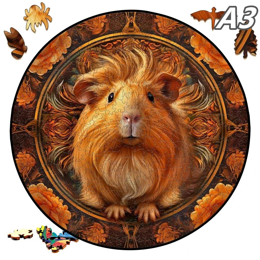 Non-Toxic Dog Children Animal Wooden Puzzles Montessori Games Children 3D Wooden Puzzle Adults Christmas Board Games For The Whole Family Diy