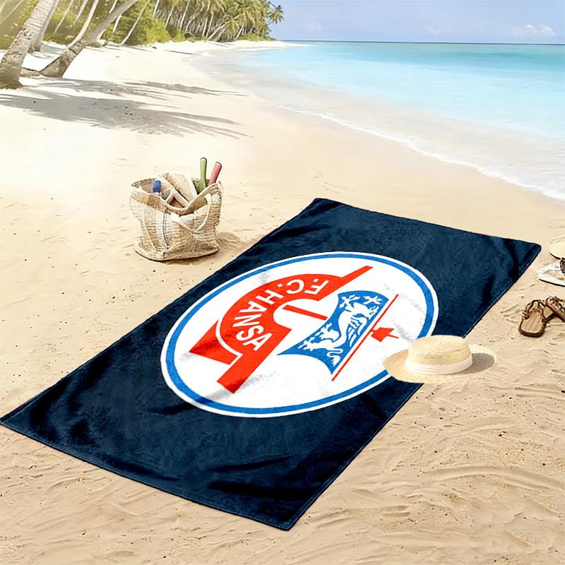 Hansa FC 2D Flachdruck Strandtuch, Großes Weiches Schnelltrocknendes Handtuch für Strand Camping Schwimmen.MSTJ0918557