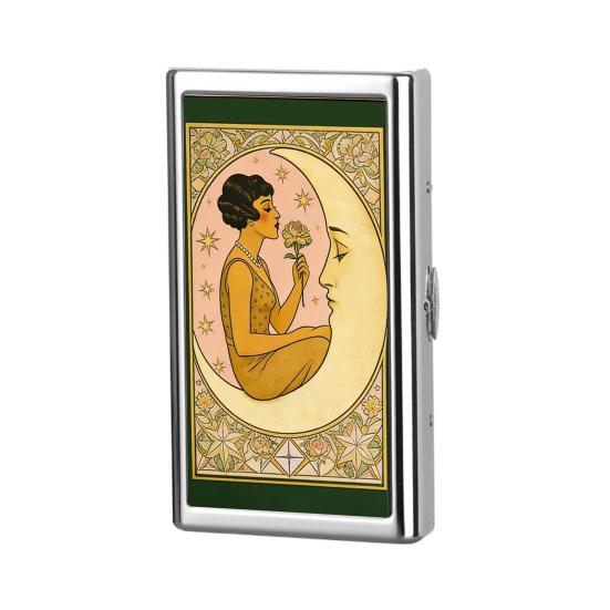 

Винтажный Стиль Картхолдер Тонкий Держатель для Карт из Нержавеющей Стали Надежная Защелка Кейс для Наличных ID Визитных Карточек Кошелек для Женщин Мужчин A