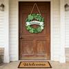 Patricks Day Wooden Wreath for Front Door Decoration Welcome Irish Shamrock Door Sign Spring Hanging Decors for Party