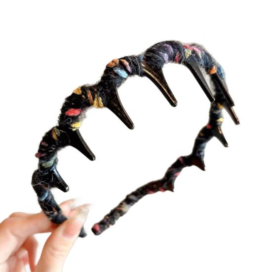 Women Headband Ribbon Decor Anti-slip Teeth Headband Lightweight Versatile Hair