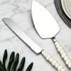 Edelstahl-Besteckset mit Griff, Kuchenmesser, Gabel und Spatel, rostbeständiges Besteck für Nachmittagstee, Hochzeiten und Partys