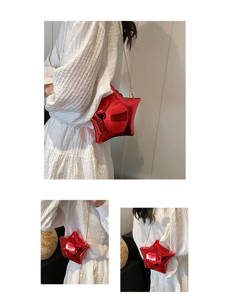 Mini Pochette Bandoulière Étoile Brillante en Acrylique