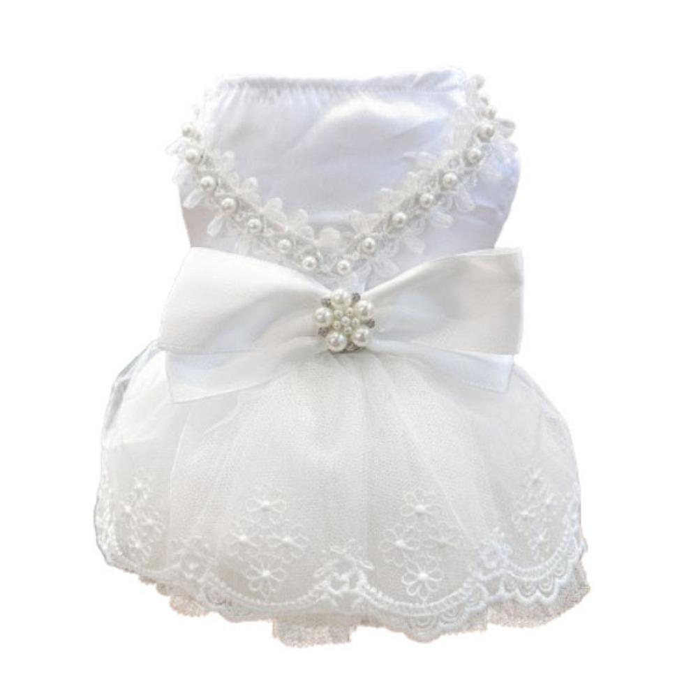 Princess Style Cat Princess Dresses Pretty Puppy Wedding Skirt Dog Lace Skirt  Pet Costumes