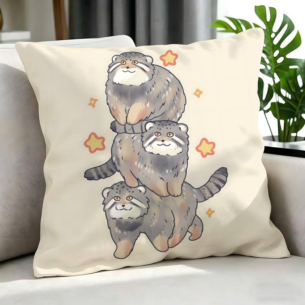 Animal PPallass cat Cushion Cover Cushion Cover Set Pcs x x x Pillowcase Decorative Sofa Home Decor