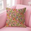 Colorful Floral Animal Cushion Cover Natural Linen Pillow Case Double-Sided Print Decorative Sofa Pillowcase Home Decor Gift