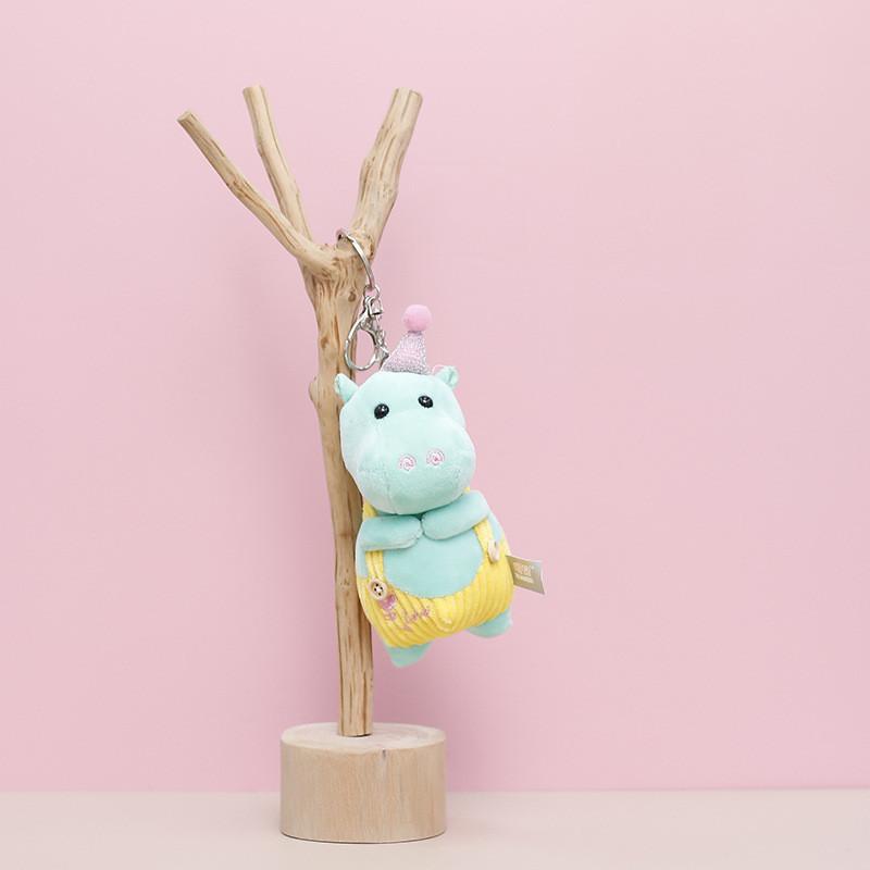 Dinosaur Keychain Cute Cartoon Girl Backpack Decoration Hanging Plush Dolls