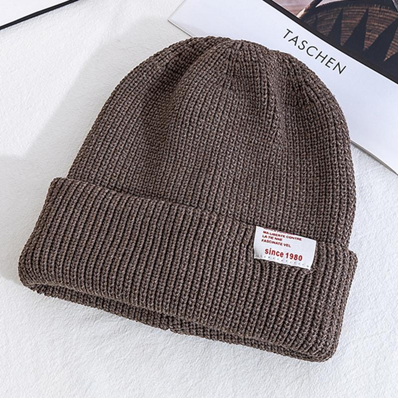 Women's Winter Hats Casual Candy Color Beanie For Female Streetwear Warm Knitted Hat Outdoor Knitted Hat
